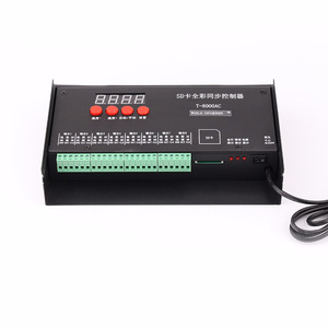Полноцветный светодиодный RGB-контроллер T8000A TTL T8000AC DMX 512 rgb SD-карта Пиксельная светодиодная RGB-контроллер программируемая Светодиодная лента контроллер освещения 8192 пикселей