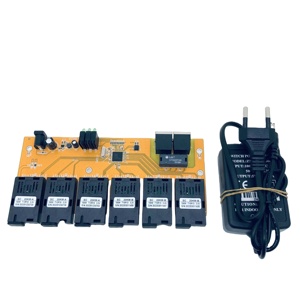 6F2Eファイバーメディアコンバーター6FO2LAN6SC2Eファストイーサネット10/100Mスイッチ6SC20KM 2 UTPRJ45電源付き光PCBAボード - Product Image 5