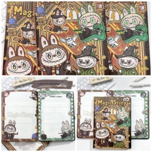 <strong>New</strong> Cute Cartoon A5 Notebook with Hard Cover Graffiti Rab Cloth Pages for Students and Journal <strong>Writing</strong> - Product Image 4
