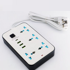 Nuevo producto Enchufe de extensión de explosión 4Way 3USB 1 Tipo-c Toma de corriente eléctrica Toma de corriente USB de 1,5 metros de largo - Product Image 6