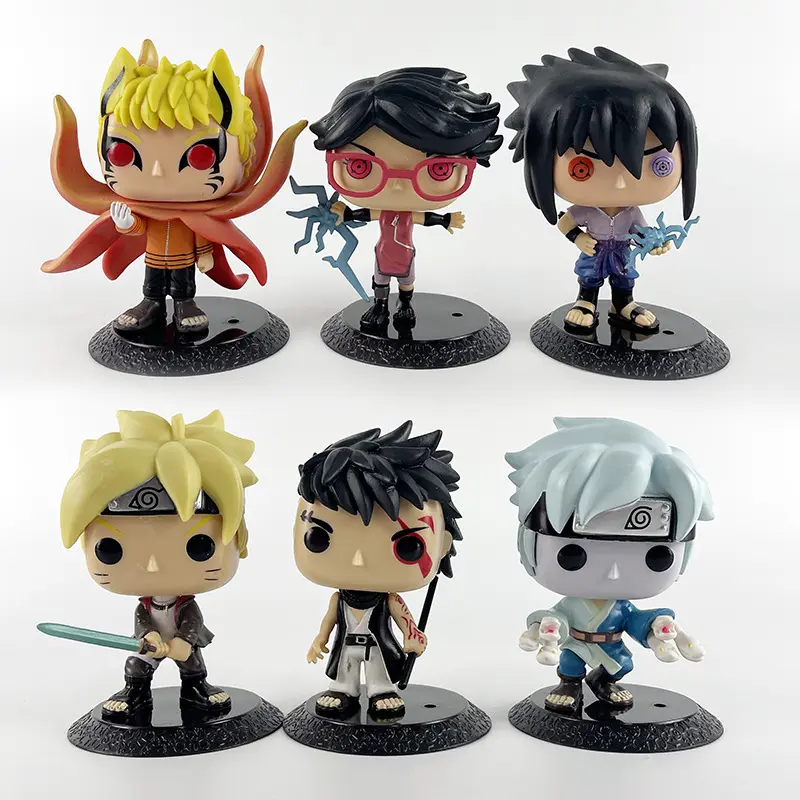 6 pz/set nuovo stile personaggio Uzumaki Hatake Kakashi Narutos Anime Set di Figure