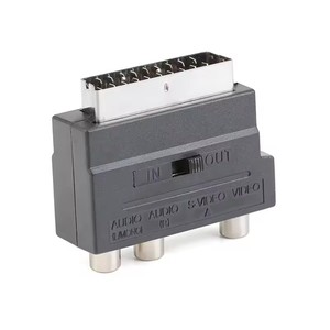 RGB <strong>SCART</strong> male <strong>to</strong> 3 <strong>RCA</strong> female AV audio video M-F <strong>adapter</strong> converter for TV VCR <strong>Scart</strong> <strong>adapter</strong>, with switch, gold-plated connector - Product Image 3