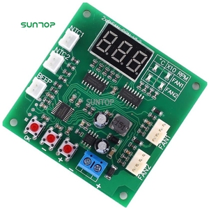 PWM-Treiber modul, DC 12V 24V 48V 2-Kanal 4-Draht-Lüfter-Temperaturregler Drehzahl regler Anzeige modul für PC-Lüfter/Alarm - Product Image 1