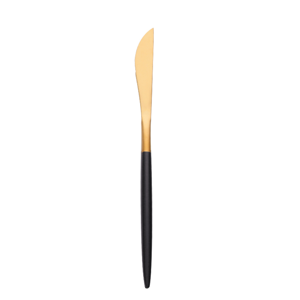 Couteau à dîner Matte Gold + Black