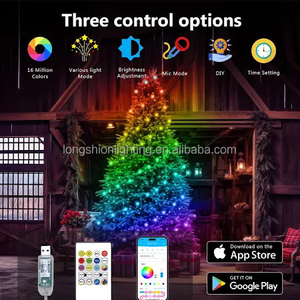 Hochwertige RGB Weihnachts lichts chnur Serie Dekorationen Smart LED-Leuchten für Hochzeits feier Urlaub Streifen Licht - Product Image 3