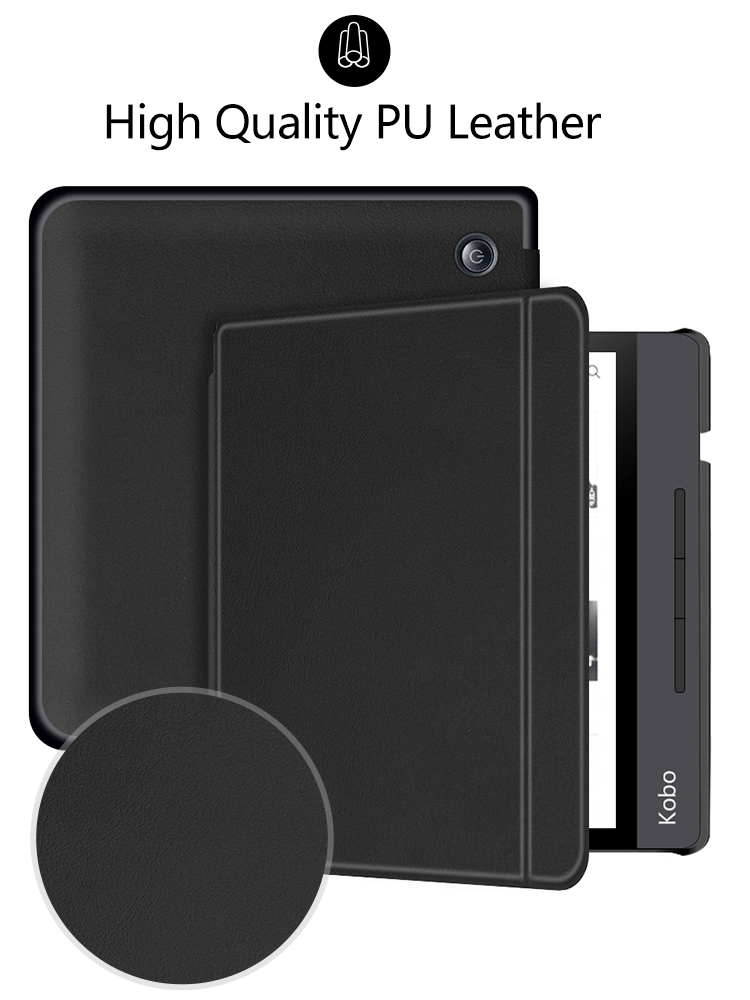 Kobo Libra H2O 2019 Case - Slim PU Leather Protective Shell