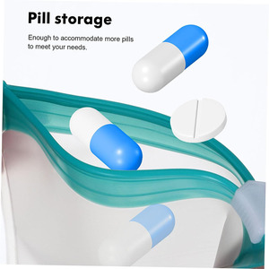 UIOWIO tas pil ritsleting logo EVA kustom untuk perjalanan dapat digunakan kembali kantung Organizer pil kecil tas pengatur obat - Product Image 3