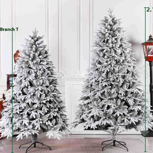 210CM立っているクリスマスツリースノーフレーク装飾付き落下雪効果工場PE混合PVC - Product Image 3