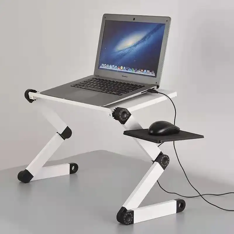 Dizüstü yatak bilgisayar masası mouse pad ile ev ayarlanabilir alüminyum notebook masası katlanabilir masa standı