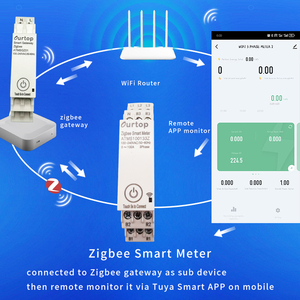 Medidor de Energia Inteligente Trifásico Zigbee 100A de Atacado da Fábrica para Controle de Casa Inteligente Interruptor por App e Voz 100-240VAC - Product Image 3