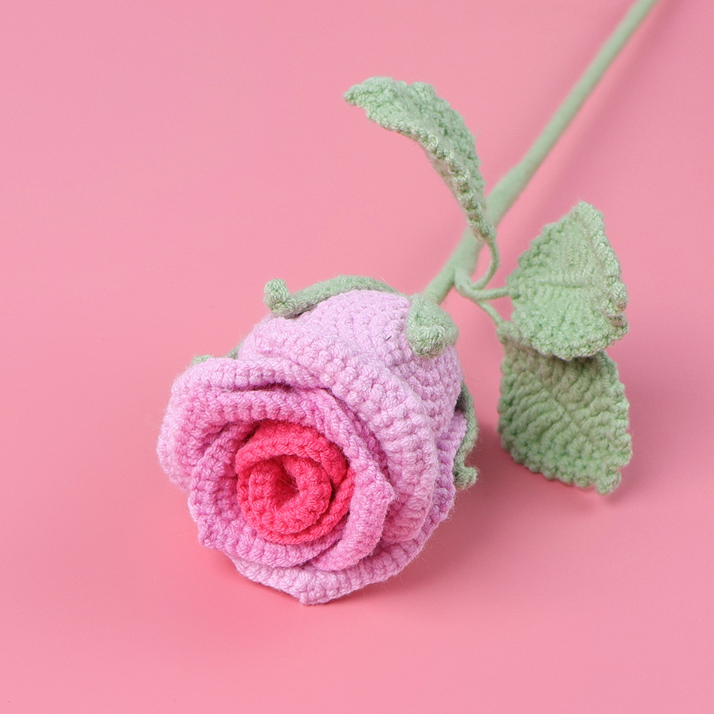 Bicchiere da vino Meng si bouquet di rose sfumato rosa rosso