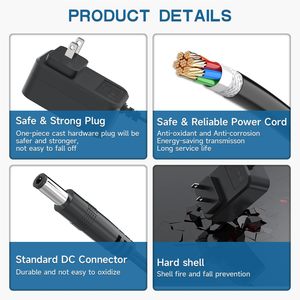 500W QC2.0 QC3.0 PD Adaptador de fuente de alimentación ignífugo Protección OTP 5V/2.4A Salida 9V/2A Entrada 5V/4.5A 5V/3A Adaptadores de cargadores - Product Image 3