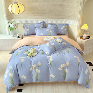 Mùa Thu Chất Lượng Bảy Mảnh Comforter Set Tinh Khiết Cotton Chống Nước 300TC In Bộ Đồ Giường - Product Image 3