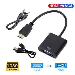 Macho Hembra para HDMI VGA Cable Converter Audio USB Adaptador de corriente Combinación de PVC para computadora para PS3 PS4 STB PC Laptop Monitor - Product Image 3