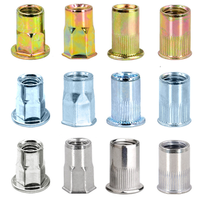 Fabrika renkli galvanizli renk kaplama düz kafa açık uç yarı yarım Hex somun perçin - Product Image 6