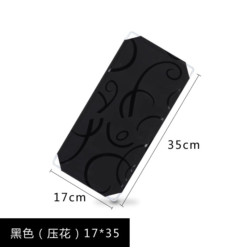 Black embossed pattern 17*35cm