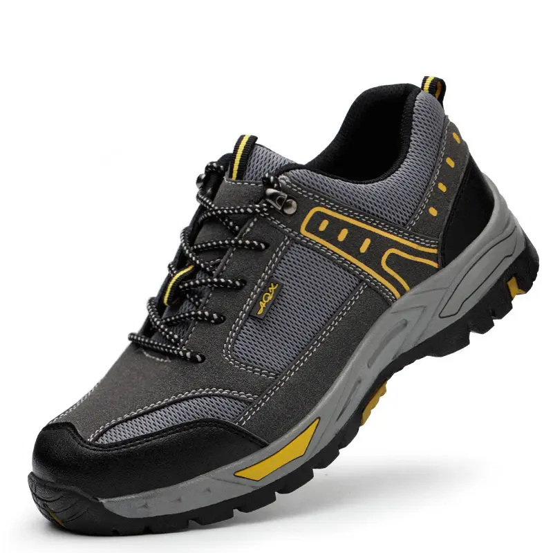 Actory-zapatos de seguridad con punta de acero a prueba de perforaciones, calzado de cuero de microfibra suave, venta directa