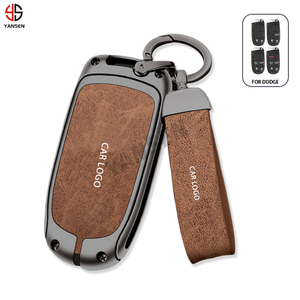 Protector Zinc Alloy <strong>Key</strong> Fob Cover Case for Dodge RT Challenger Charger <strong>Journey</strong> RAM Holder Keyless Shell Keychain Accessories - Product Image 1
