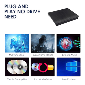 USB แบบพกพา3.0บลูเรย์เครื่องเขียนดีไซน์เพรียวบางโลโก้ที่กำหนดเอง DVD RW CD Writer Drive สำหรับแล็ปท็อปพีซีออปติคัลไดรฟ์รวมอยู่ด้วย - Product Image 4