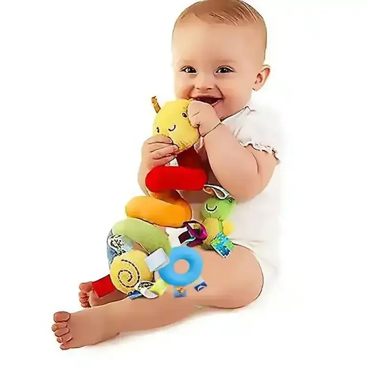 Poussette pour enfants enroulement compagnon dessin animé peluche lit autour de l'étiquette suspendue lit autour de bébé confort jouets poussette jouets