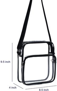 Özel BPA ücretsiz Unisex şeffaf PVC askılı çanta temizle PVC çapraz vücut tek kollu çanta - Product Image 4