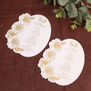 Tarjeta de programa de boda y menú de boda con temática Floral, diseño personalizado e impresión