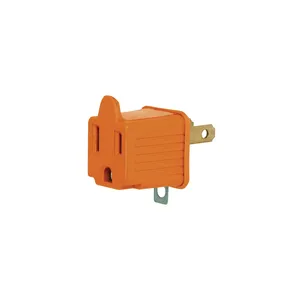 Volteck Bulk Box of 10 <strong>Adapters</strong> 3 to 2 Orange 15amp Copper Wall Sockets with 8 Ac Outlets USA Plug Standard for CN <strong>Network</strong> - Product Image 1