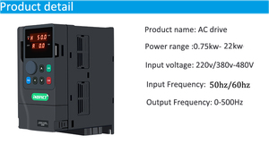 380V 0,75-5.5kw Controladores de frecuencia variable Convertidores inversores AC Drive/VFD/Controlador de velocidad - Product Image 6