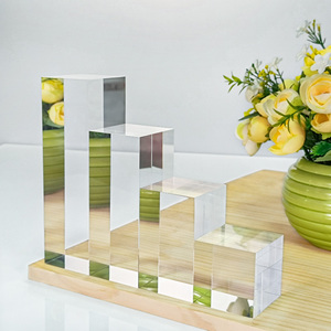 Cubo de foto de plexiglás, personalizado, claro, sólido, acrílico, bloque de exhibición - Product Image 4