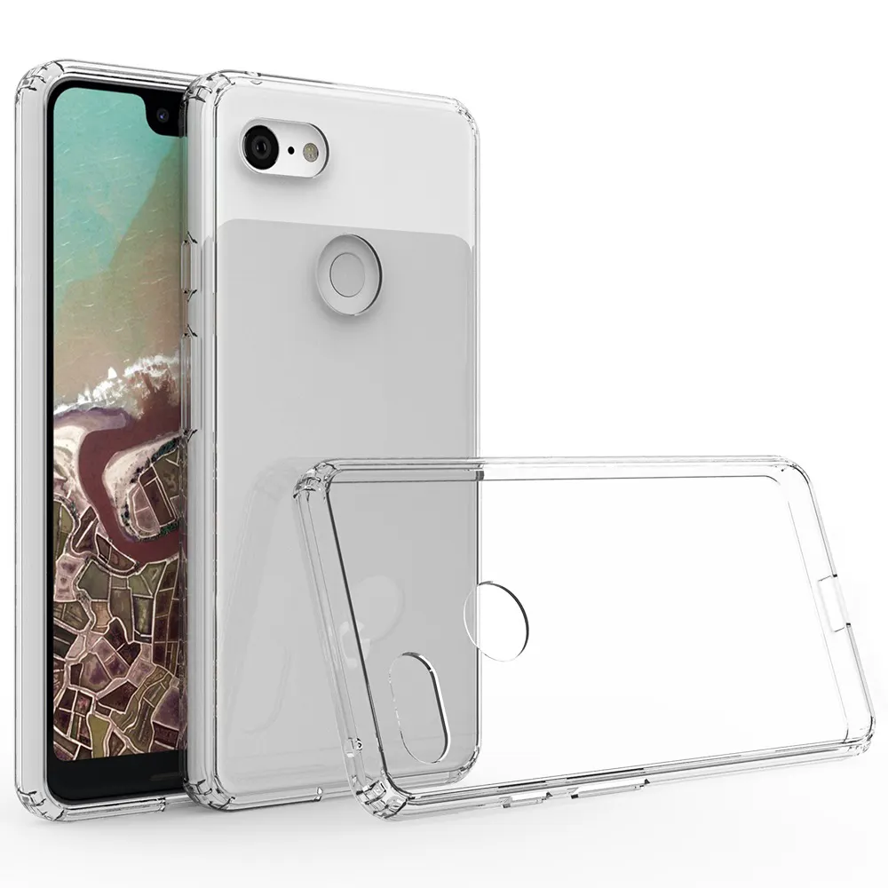 Cho Google Pixel 1 2 3 3a 4 4a 5 XL Air Cushion Trường Hợp Rõ Ràng Pha Lê Mềm TPU Chống Sốc Full Protector PC Điện Thoại Trở Lại Bìa