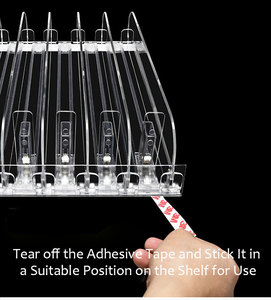 Display Supermarket Automatic <strong>Shelf</strong> Small Size <strong>Pusher</strong> Lipstick Nail Polish <strong>Pusher</strong> Beauty Shop <strong>Shelf</strong> Width Adjustable