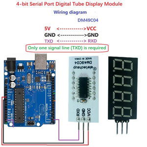 DM49C04 4-Bit-UART-TTL-Serialanschluss 7Seg LED-Digital röhren anzeige modul für MEGA2560 LEONARDO MICRO ADAPTER