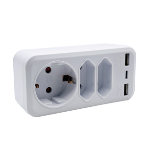 <strong>Multi</strong> Conversion Socket 250V 16A <strong>EU</strong> 3 Way Power <strong>Adapter</strong> <strong>Plug</strong> <strong>with</strong> USB Germany Standard 3680W 3 Outlets Outlet Electr 1 Usb - Product Image 6