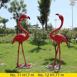 Ngoài Trời Công Viên Chủ Đề Cuộc Sống Hiện Đại Kích Thước Flamingo Sợi Thủy Tinh Điêu Khắc Động Vật Để Bán - Product Image 4