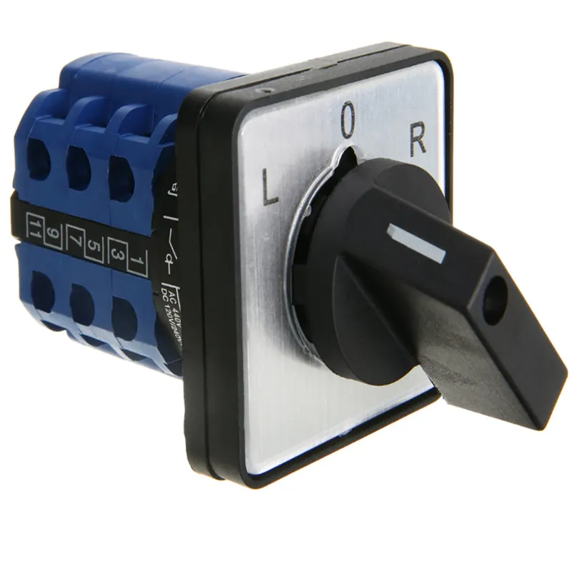 Interruptores de leva de alta calidad para electricista, interruptor de cambio rotativo, Panel de Control montado, herramientas de uso, L-0-R, 20A/32A