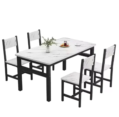 Juego de mesa de comedor y silla Mesa y silla de comedor Rectangular Mesa y silla simples