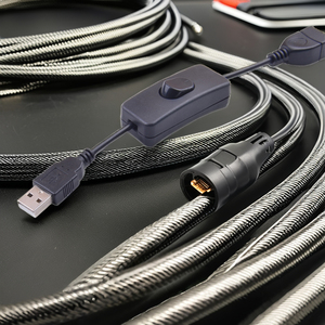 Özelleştirilmiş USB 2.0 tip-c erkek kadın uzatma veri kablosu 3A hızlı şarj anahtarı bilgisayar kulaklık barkod PVC örgü yazıcı - Product Image 6
