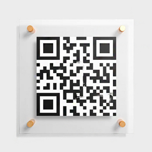Laser Cut quadrato in acrilico trasparente QR Code Display Board a parete Perspex QR Code per negozi