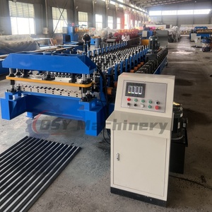 Boshiyi sóng mái ngói làm máy móc cuộn hình thành kim loại lợp hộp số bơm PLC điều khiển thủy lực decoiler sóng - Product Image 2