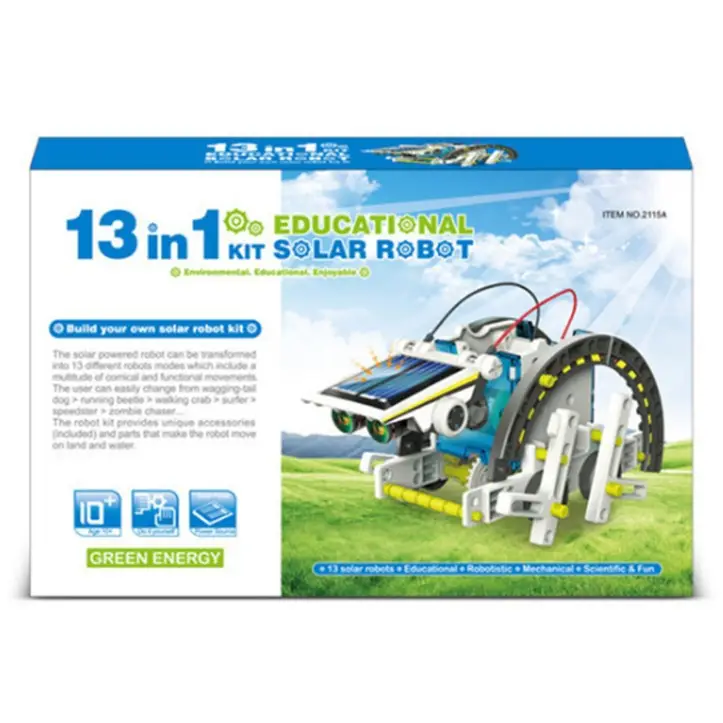 Cheap 13 in 1 Kit Solar Robot Toy Educational Solar Robot Kit For Kids & Teens Boys & Girls Plastic Construction Kit Building