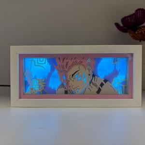 Jujutsu Kaisen Ryomen Sukuna Light box 16-Farben-RGB-Wechsel Holz Schreibtisch lampe Touch Power Plug-In für Paper Crafts Drops hipping