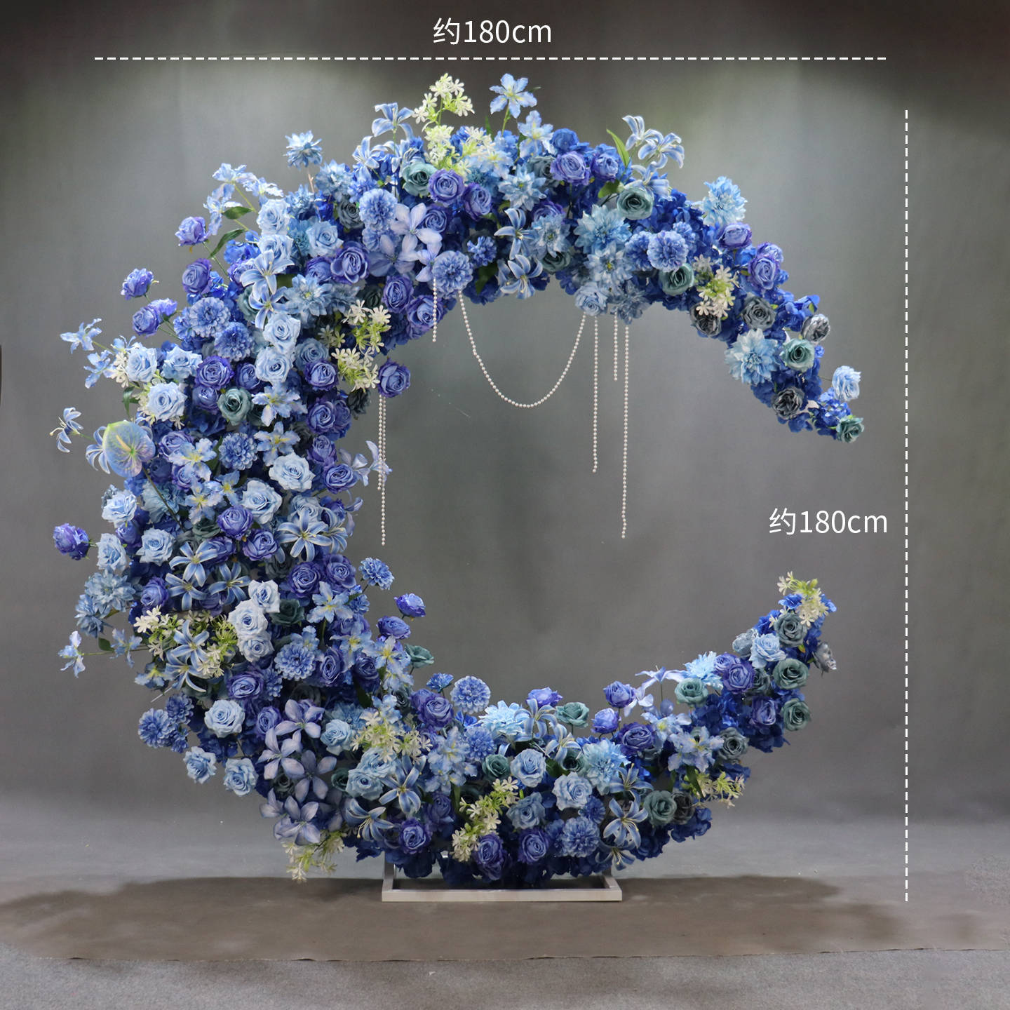 Blue iris moon door floriculture-including shelf with wheels