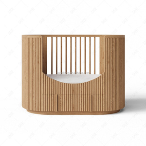 Sageliving Mới Hiện Đại Soild Gỗ Bé <span class=keywords><strong>Crib</strong></span> Không Độc Hại Kết Thúc Chuyển Đổi Thiết Kế Cho Trẻ Mới Biết Đi Đồ Nội Thất Nhà Trẻ - Product Image 4