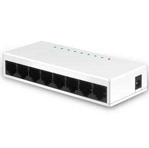 定制8-RJ45端口10/100Mbps以太网网络交换机集线器欧盟插头快速局域网交换机适配器迷你桌面/桌面迷你交换机 - Product Image 1
