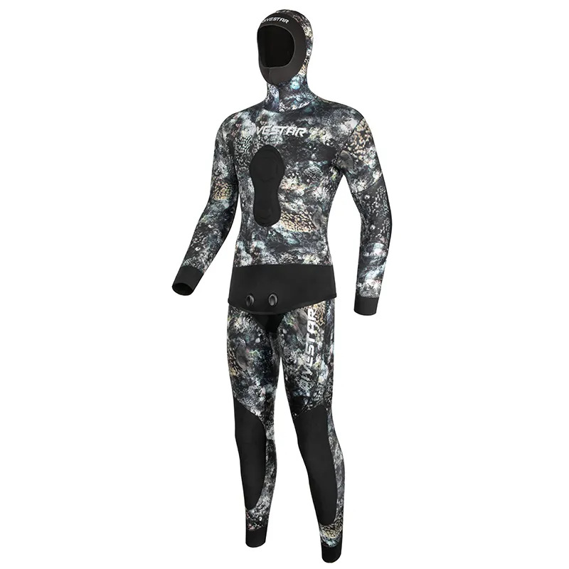 Muta da pesca in apnea con camuffamento personalizzato da 7MM in Neoprene Plus Size Logo personalizzato-XS a XXL immersioni surf nuoto Triathlon