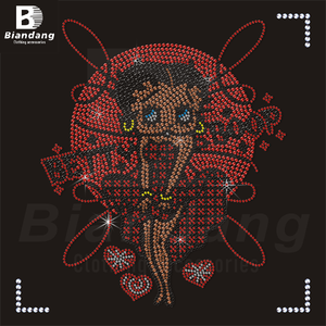 Aangepaste Bettyboop Strass Warmteoverdracht Voor T-Shirts Diy Nfl Sportteam Logo <span class=keywords><strong>Iron</strong></span>-<span class=keywords><strong>On</strong></span> <span class=keywords><strong>Transfers</strong></span> Meisje Kleding Ontwerp - Product Image 2