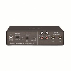 Professional Recording Soundcard 2 in 2 Out <strong>Audio</strong> Interface USB Interface <strong>Audio</strong> Studio - Product Image 1