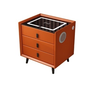 新型智能多功能实木床头柜现代设计家用和酒店用床头柜 - Product Image 5