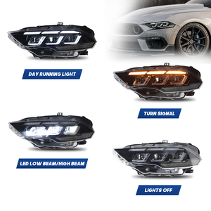HCMOTIONZ <strong>LED</strong> Headlights for Ford Mustang 2018-2023 Start up Animation DRL Car Front Lamps Assembly Accessories Clear <strong>Reflector</strong> - Product Image 3