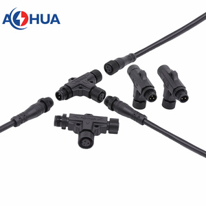 Conector T de 2 pines M12, macho de Metal, 1 entrada, hembra, 2 salidas, iluminación LED/conector de Sensor, Conector de iluminación RGB impermeable IP - Product Image 2